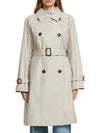 Titrench Water Repellent Double Breasted Button Trench Coat Beige - MAX MARA - BALAAN 4