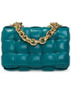 Cassette Lambskin Shoulder Bag Blue - BOTTEGA VENETA - BALAAN 1