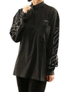 Half-Zip Overfit Long-Sleeved T-Shirt Black - OFF WHITE - BALAAN 4