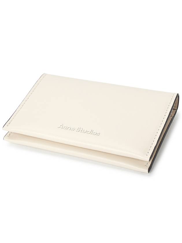 Folded Leather Card Wallet White - ACNE STUDIOS - BALAAN 4