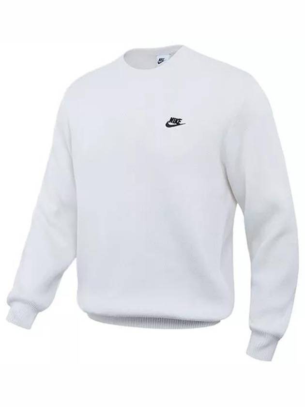 Club Crewneck Knit Top Sail - NIKE - BALAAN 6