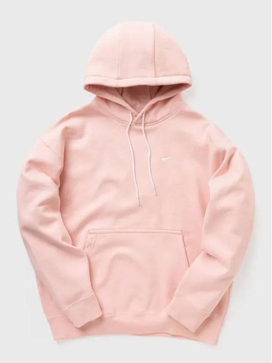 solo swoosh fleece hoodie pink - NIKE - BALAAN.