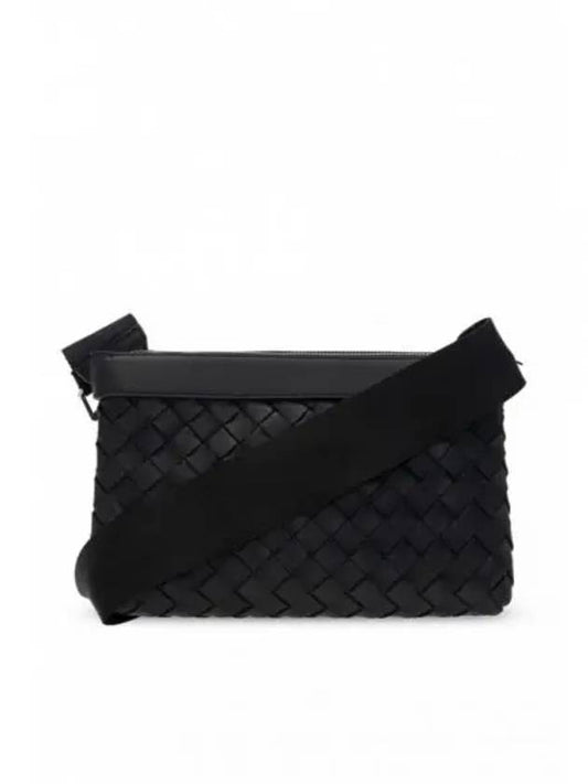 Intrecciato Classic Messenger Bag Black - BOTTEGA VENETA - BALAAN 2