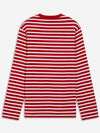 Fox Logo Stripe Long Sleeve T-Shirt Red - MAISON KITSUNE - BALAAN 3