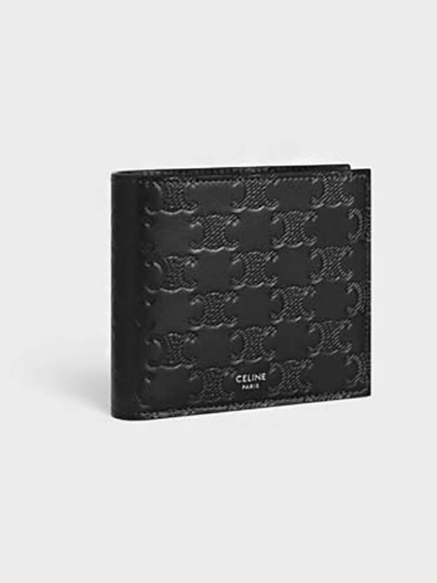 Two fold wallet Triomphe embossing calfskin black men s ring 10C873FQB 38SI - CELINE - BALAAN 3