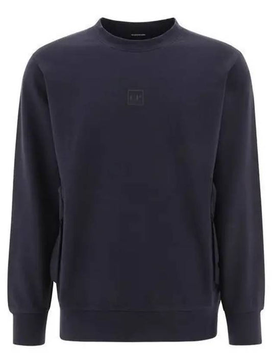 Logo Patch Cargo Pocket Sweatshirt Navy - CP COMPANY - BALAAN 2