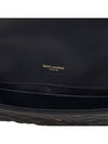 Matelasse Envelope Flap Satin Clutch Bag Black - SAINT LAURENT - BALAAN 10