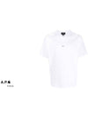 Men's Kyle Logo Print Cotton Jersey Short Sleeve T-Shirt  White - A.P.C. - BALAAN 3