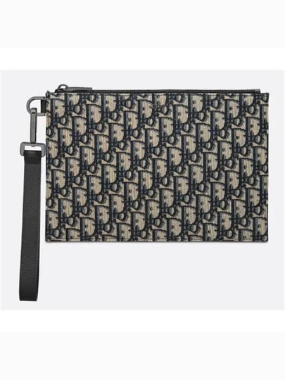 Strap Oblique Jacquard A5 Clutch Bag Beige - DIOR - BALAAN 2