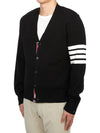 Milano Stitch 4-Bar Cardigan Black - THOM BROWNE - BALAAN 4