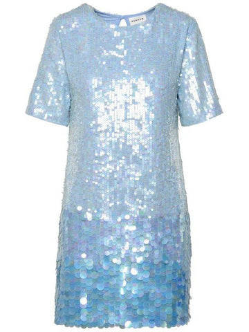 P.A.R.O.S.H. 'Gigi' Light Blue Polyamide Blend Dress - P.A.R.O.S.H. - BALAAN 1