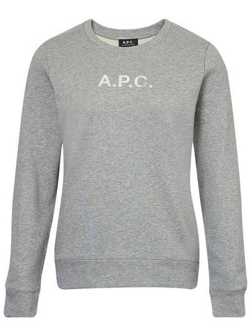 Stamp Logo Sweatshirt Grey - A.P.C. - BALAAN 1