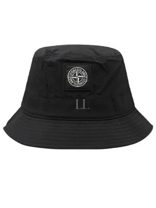 Logo Nylon Bucket Hat Black - STONE ISLAND - BALAAN 2