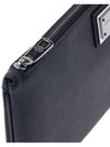 Metal Logo Grain Calfskin Clutch Bag Black - DOLCE&GABBANA - BALAAN 8