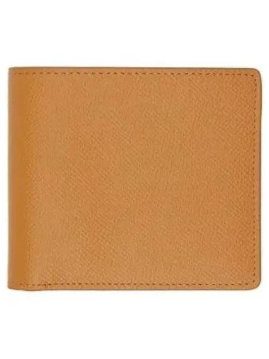 Stitched Bifold Leather Half Wallet Mustard - MAISON MARGIELA - BALAAN 2