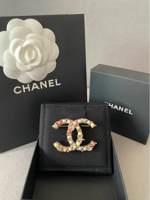 CC logo brooch 90s gold women AB8061 - CHANEL - BALAAN 1