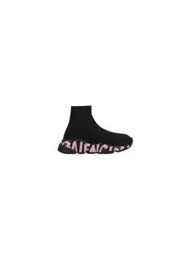 Speedrunner Graffiti Logo Sole High Top Sneakers Pink - BALENCIAGA - BALAAN 7