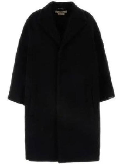 Stitched Logo Single Coat Black - MARNI - BALAAN 2