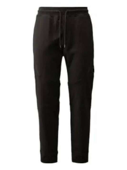 Logo Applique Tapered Track Pants Black - CP COMPANY - BALAAN 2