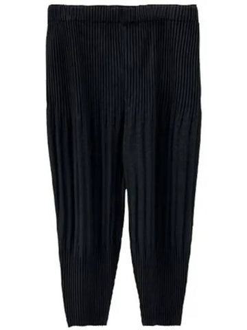 HP55 JF451 15 Pleated Tapered Pants Black Men s TEO 271902 - ISSEY MIYAKE - BALAAN 1