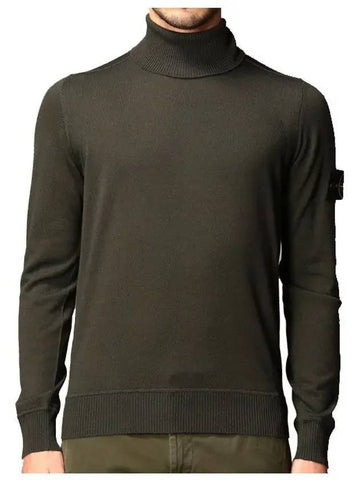 Wappen Patch Turtleneck Green - STONE ISLAND - BALAAN 1