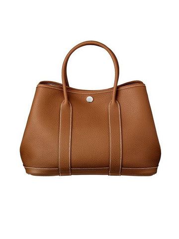 Garden Party 30 Bag Negonda Palladium Gold - HERMES - BALAAN 1