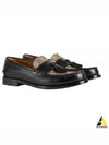 Tassel GG Supreme Canvas Leather Loafers Black - GUCCI - BALAAN 2