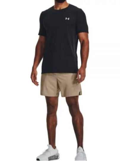 Men's UA Seamless Grid Short Sleeve T Shirt Black - UNDER ARMOUR - BALAAN 2