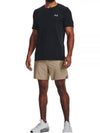 Men's UA Seamless Grid Short Sleeve T Shirt Black - UNDER ARMOUR - BALAAN 1