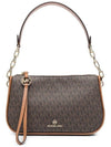 Women's Jet Set Monogram Print Shoulder Bag Brown - MICHAEL KORS - BALAAN 1