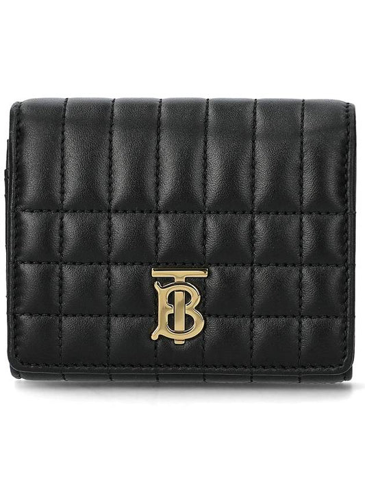 Lola Small Quilted Leather Folding Wallet Black Light Gold - BURBERRY - BALAAN 2