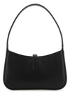 LE 5A 7 Small Smooth Leather Hobo Shoulder Bag Black - SAINT LAURENT - BALAAN 4