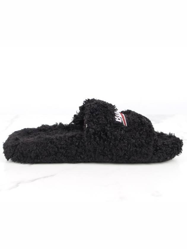 Wave logo furry slide 40 255 260 - BALENCIAGA - BALAAN 8