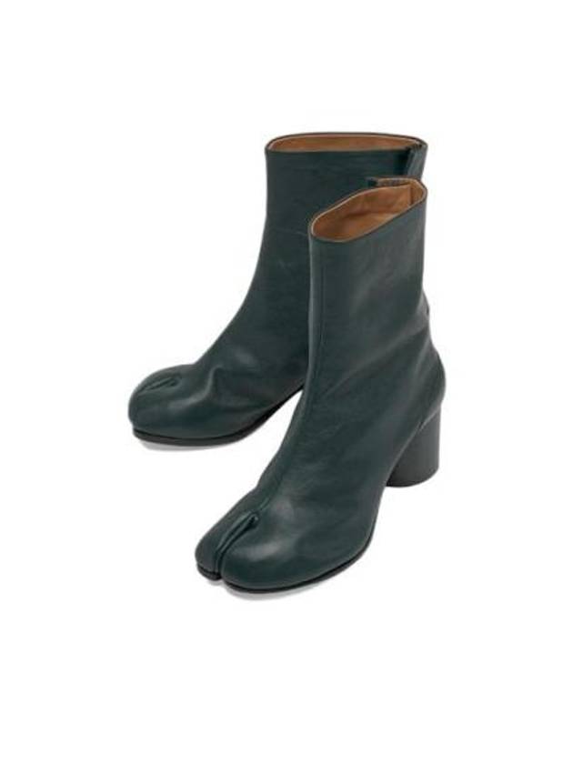 Leather Tabi Ankle Middle Boots Green - MAISON MARGIELA - BALAAN 3