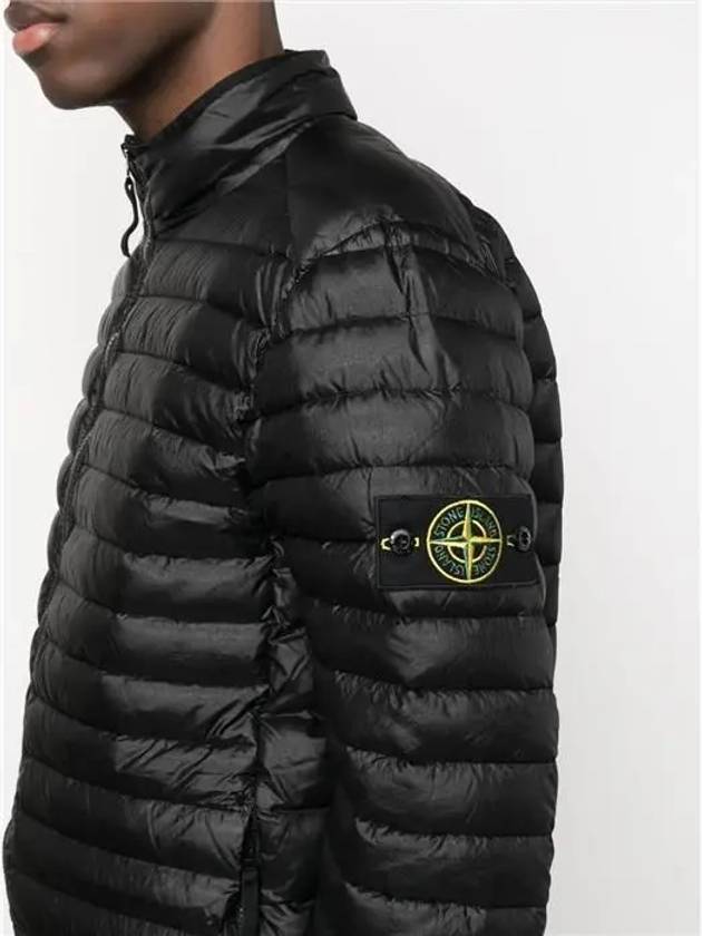 Men's Logo Patch Nylon Zip-Up Padding Black - STONE ISLAND - BALAAN 6