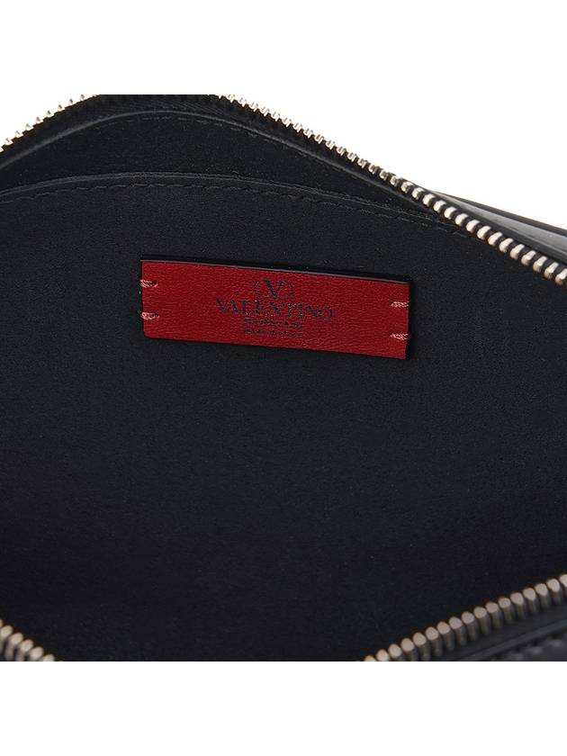 Garavani VLTN logo leather cross bag black - VALENTINO - BALAAN 11