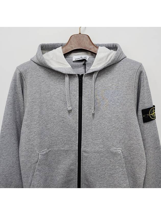 Compass Badge Zip Up Hoodie Grey - STONE ISLAND - BALAAN 5