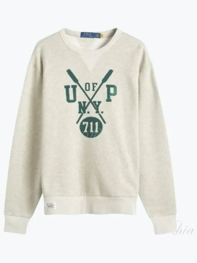 Rowing Club Crew Neck Sweatshirt Grey - POLO RALPH LAUREN - BALAAN 2