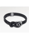 Loop It Monogram Bracelet Silver Black - LOUIS VUITTON - BALAAN 4