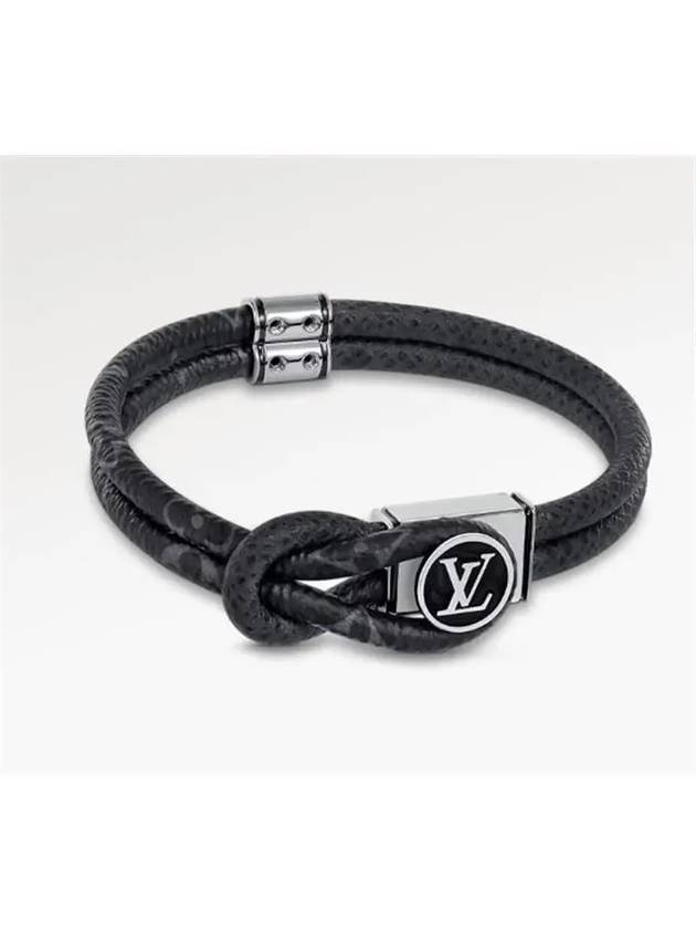 Loop It Monogram Bracelet Silver Black - LOUIS VUITTON - BALAAN 4