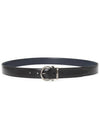 Gancini Reversible Leather Belt Black - SALVATORE FERRAGAMO - BALAAN 4