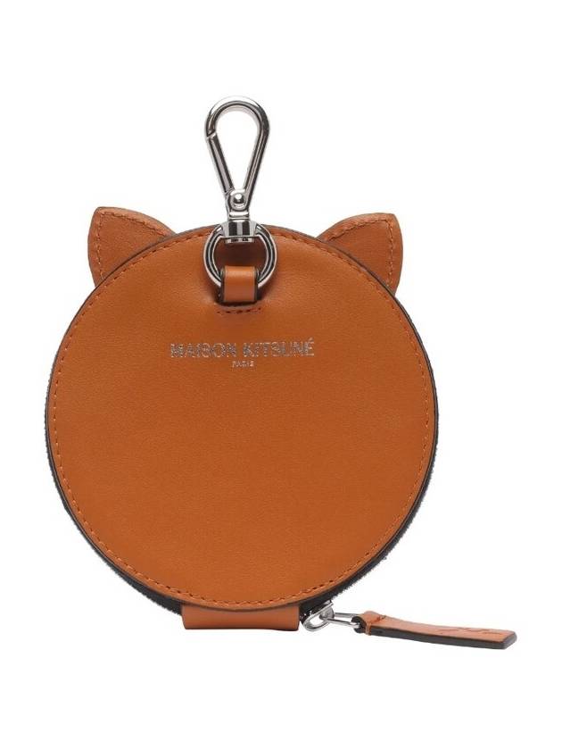 Fox Head Leather Key Holder Brown - MAISON KITSUNE - BALAAN 3