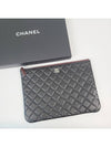 Medium Classic Clutch Bag Caviar Leather & Silver Black - CHANEL - BALAAN 9