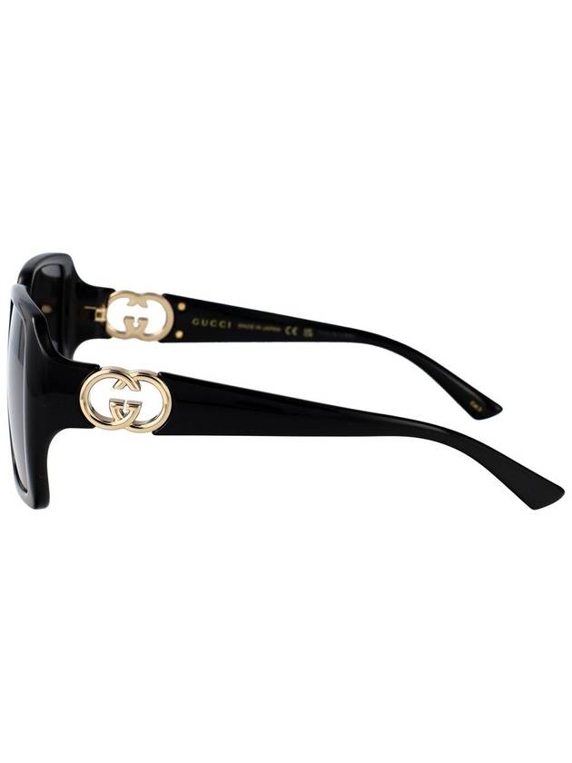 Eyewear Side Logo Square Frame Sunglasses Black - GUCCI - BALAAN 5