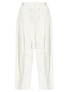 SN Bottega Veneta White wide tapered leg trousers with a fl 799335 V4CS0 3043F - BOTTEGA VENETA - BALAAN 2