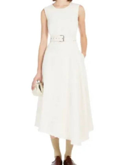 Durata Belt Sleeveless Long Dress Ivory - MAX MARA - BALAAN 2