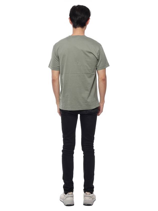 Cotton Jersey Slim Fit Short Sleeve T Shirt Green - STONE ISLAND - BALAAN 6