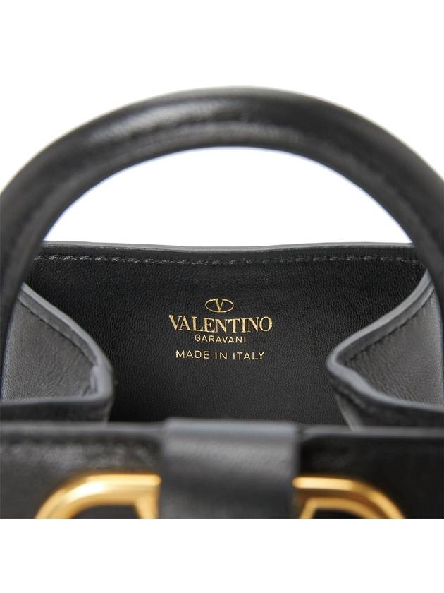 V logo signature mini bucket bag black - VALENTINO - BALAAN 10