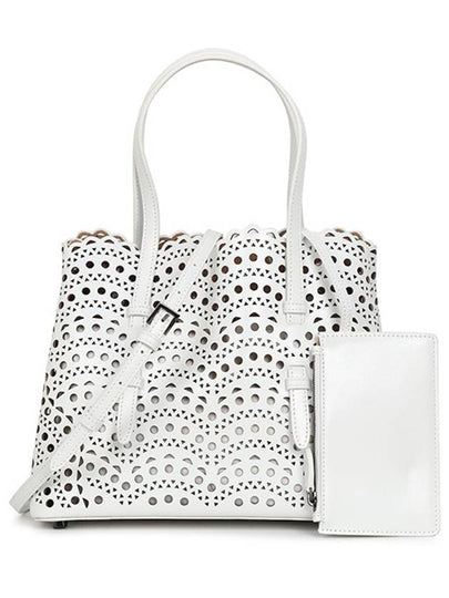 Mina 25 Wave Lux Calfskin Tote Bag White - ALAIA - BALAAN 2