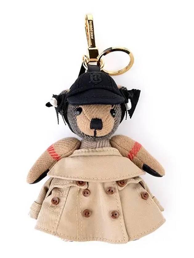 Thomas Bear Logo Key Holder Beige - BURBERRY - 3